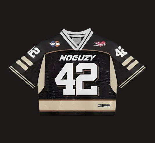Y2K T Shirt American Fashionable Breathable Splicing Loose Football Jersey Streetwear Casual Breathable Unisex Short Sleeve Top